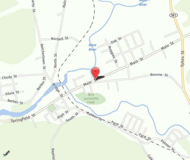 Location Map: 2085 Main Street Three Rivers, MA 01080